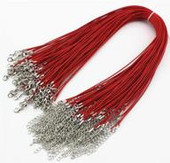 📿 oryougo 50pcs red imitation leather cord necklace cord bulk with lobster clasp - diy jewelry making essential logo