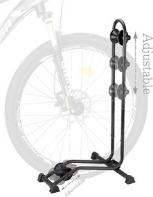 img 2 attached to 🚲 Bikehand Floor Parking Rack Stand for Mountain and Road Bikes - Indoor and Outdoor Nook Garage Storage Solution