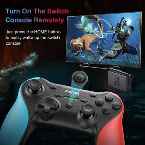 img 3 attached to 🎮 ECHTPower Pro Controller for Nintendo Switch/Switch Lite/Switch OLED – Ergonomic Gamepad with Adjustable Turbo, Motion, Vibration Function and One-Click Wakeup