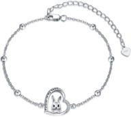 🐘 animal elephant fox turtle rabbit bunny heart sterling silver bracelet for girls and women logo