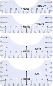 img 4 attached to 👕 4PCs T-Shirt Ruler Guide Set - Vinyl Alignment Ruler for Clothing Design, Centering & Heat Press Tool - Ideal for Sublimation, Vinyl & BSFORV