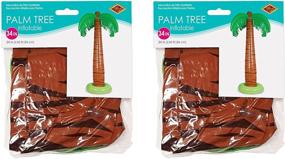 img 3 attached to 🌴 Inflatable Palm Trees: Beistle 2-Piece Set in Green/Brown - Fun and Vibrant Décor for Tropical Themed Parties