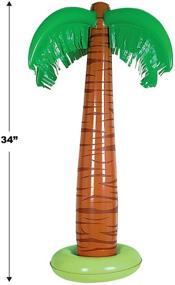 img 2 attached to 🌴 Inflatable Palm Trees: Beistle 2-Piece Set in Green/Brown - Fun and Vibrant Décor for Tropical Themed Parties