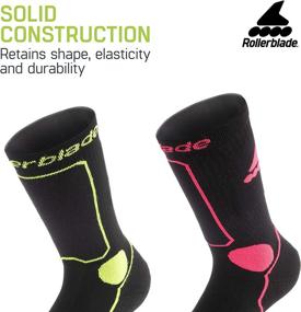 img 1 attached to 🧦 Men's Rollerblade Performance Socks for Inline Skating & Multi-Sport - Black/Green, Size