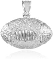 ⚽ sterling silver football pendant: show your love for sports with stunning sports charms! logo