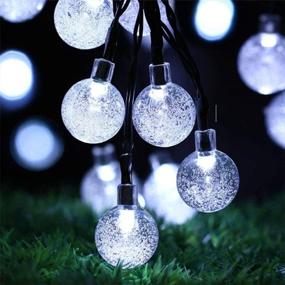 img 4 attached to 🌞 Solar Powered Outdoor Fairy Lights - 50 LED 24ft String Lights, Waterproof for Garden Wedding Party Decor, Holiday Gifts, 8 Modes, Colorful Light