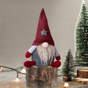 img 3 attached to 🎄 BLUEBOX Handmade Swedish Tomte Gnomes - Festive Holiday Decor Set of 2: Christmas Elf Ornaments & Gifts