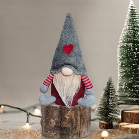 img 2 attached to 🎄 BLUEBOX Handmade Swedish Tomte Gnomes - Festive Holiday Decor Set of 2: Christmas Elf Ornaments & Gifts