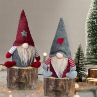 🎄 bluebox handmade swedish tomte gnomes - festive holiday decor set of 2: christmas elf ornaments & gifts логотип