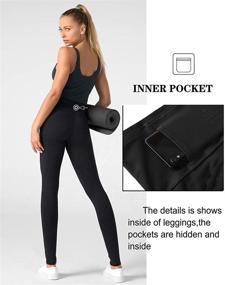 img 2 attached to 🧘 Dragon Fit Compression Yoga Pants: High Waist Tummy Control Leggings with Inner Pockets for Stretch, Athletic Workouts, and Yoga