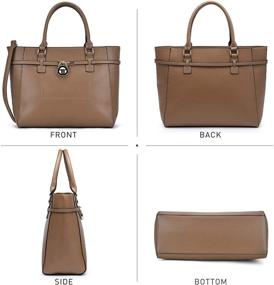 img 3 attached to Chic and Secure: Stylish Handbags with Shoulder Handle, Satchel Padlock, Wallets & Satchels for Women