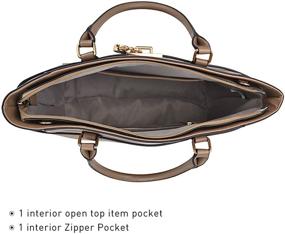 img 1 attached to Chic and Secure: Stylish Handbags with Shoulder Handle, Satchel Padlock, Wallets & Satchels for Women