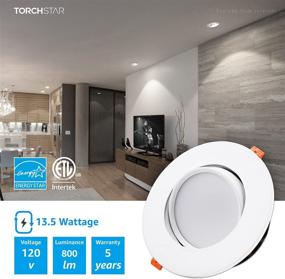 img 2 attached to 💡 Dazzling Directional Dimmable Lighting: TORCHSTAR Recessed Junction