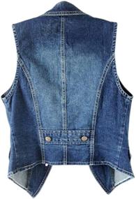 img 3 attached to Womens Lapel Denim Buttoned Jacket Women's Clothing