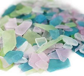 img 3 attached to 🌊 CYS EXCEL Sea Glass: 32 oz Light Blue, Light Green, Pink & Clear Mix - Vase Filler, Aquarium Décor & more!