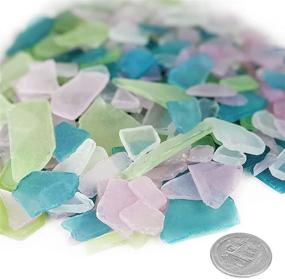 img 1 attached to 🌊 CYS EXCEL Sea Glass: 32 oz Light Blue, Light Green, Pink & Clear Mix - Vase Filler, Aquarium Décor & more!