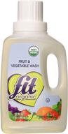 fit organic 32 oz soaker produce wash: natural fruit and vegetable cleaner, pesticide/wax remover - pack of 3 bottles logo