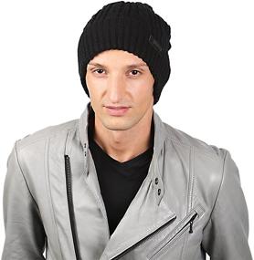 img 1 attached to 🧢 HIG Men's Winter Hat: Cozy Knit Beanie with Fleece Lining for Ultimate Warmth and Comfort