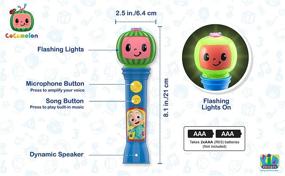 img 1 attached to Cocomelon Toy Microphone for Kids with Built-in Music - Ideal Musical Toy for Toddlers, Perfect Gift for Cocomelon Fans