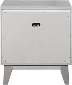 img 1 attached to 🌙 Metallic Mercury CO-204922 Nightstand by COASTER