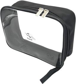 img 4 attached to 🧳 TSA Approved Clear Toiletry Bag: Waterproof PVC & High Density Nylon, Airline 3-1-1 Carry-on Travel Size Cosmetic Pouch with Great Stitching