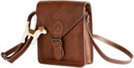 timeless vintage leather crossbody crossover bag - genuine leather purse at its best logo