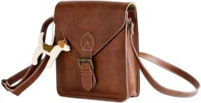 img 2 attached to Timeless Vintage Leather Crossbody Crossover Bag - Genuine Leather Purse at Its Best