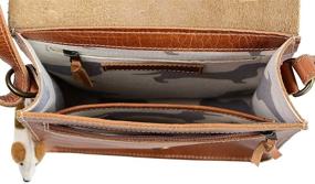 img 1 attached to Вечная винтажная кожаная сумка на плечо с перекрёстным дизайном - подлинная кожаная сумочка на все случаи жизни.
