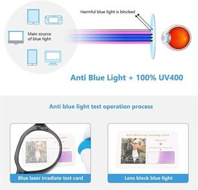 img 1 attached to 👓 Livho Blue Light Blocking Glasses for Fashionable & Vision-conscious Individuals - UV Protection, Anti-Glare Computer Gaming Eyeglasses