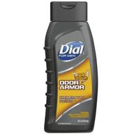 dial for men antibacterial body wash, odor armor 16 oz (pack of 3): fight odor & stay fresh! logo