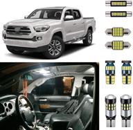 🔦 светильник интерьера led белого цвета autogine 6000k, комплект для toyota tacoma 2016-2021 + инструмент для установки - сверхяркое освещение логотип