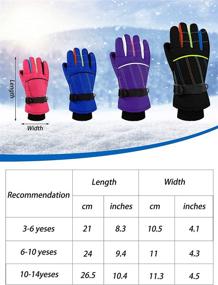 img 2 attached to Kids Winter Windproof Ski Gloves - Warm Snow Gloves for Boys and Girls (4 Pairs)