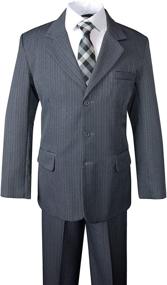 img 2 attached to 👔 Pinstripe Navy Ivory Stripes Boys' Clothing by Spring Notion