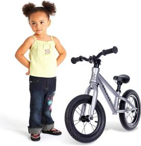 img 2 attached to BELSIZE Lightweight Balance Bike for Kids & Toddlers - Aluminum Alloy Frame, 6.4 lbs Only - Silver/Red/Black