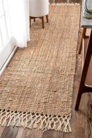 img 4 attached to 🏞️ nuLOOM Raleigh Hand Woven Wool Runner Rug, Natural - 2'6'' x 10' - Premium Quality