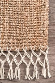 img 1 attached to 🏞️ nuLOOM Raleigh Hand Woven Wool Runner Rug, Natural - 2'6'' x 10' - Premium Quality