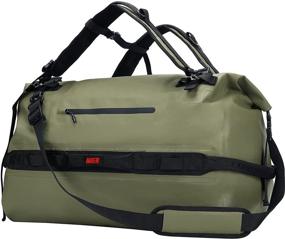 img 4 attached to 🎒 MIER Водонепроницаемая сумка-рыболовная сумка с роллтопом - Универсальный 60-литровый рюкзак для активного времяпрепровождения на открытом воздухе: каякинг, рафтинг, плавание на лодке, кемпинг и многое другое.