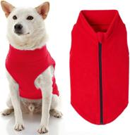 warm step-in dog sweater - gooby zip up fleece jacket for small to medium dogs - perfect for indoor and outdoor use on the go logo