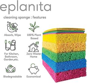 img 3 attached to 🧽 EPLANITA Pop-Up Sponges (10 Pack): Natural Cellulose, Compostable, Scratch-Free Cleaning for Kitchen & Bathroom, Washing Up, Eco Scrub, DIY Crafts