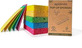 img 4 attached to 🧽 EPLANITA Pop-Up Sponges (10 Pack): Natural Cellulose, Compostable, Scratch-Free Cleaning for Kitchen & Bathroom, Washing Up, Eco Scrub, DIY Crafts