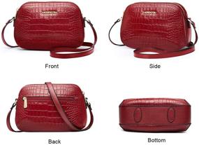 img 2 attached to 👜 Women's Hobo Bags: Genuine Leather Crocodile Pattern Handbags & Wallets Duo