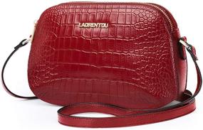 img 4 attached to 👜 Women's Hobo Bags: Genuine Leather Crocodile Pattern Handbags & Wallets Duo