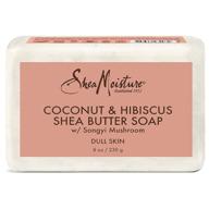 🥥 sheamoisture coconut & hibiscus bar soap: revitalize dull, dry skin with sulfate-free, 8 oz soap bar logo