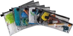 img 2 attached to 📦 Clear Packing Envelopes with Black Trim - Set of 7, Various Sizes by Travelon