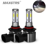 🔆 maxgtrs 9005/hb3 led fog light: 3570 csp-chips, 360° 6000k xenon white, extremely bright bulb logo