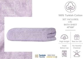 img 3 attached to 🛀 Turkish Cotton Oversized Luxury Bath Sheets - Jumbo & Extra Large Bath Towels for Bathroom and Shower with Maximum Softness & Absorbency (40 x 80 inches) - Lilac