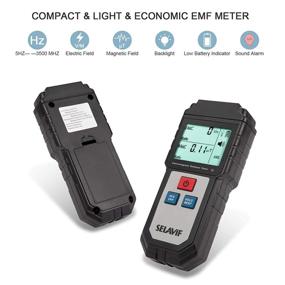 img 2 attached to 📟 EMF Meter Electromagnetic Field Radiation Detector-Handheld Digital LCD Backlight EMF Detector with Sound-Light Alarm-Silver: Efficient Home, Office, and Outdoor Inspection