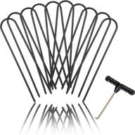 🪂 trampoline wind anchors kit – 11 piece set with spring pull tool, 12 inch u-shaped stakes, galvanized steel – essential safety accessories for outdoor trampolines логотип