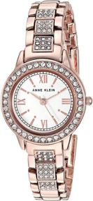 img 2 attached to Наручные часы и браслет Anne Klein для женщин с кристаллами, набор из браслета, модель AK/3334