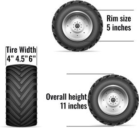 img 3 attached to 🔥 Внутренняя камера Firestone Brand 5" с изогнутым металлическим клапаном TR87 для размеров 11x4.00-5, 11x4.50-5, 11x6.00-5 - идеальное решение для вашей камеры